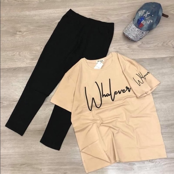 Set with 2 pieces “whatever” on T-shirt - Picture 3 of 3